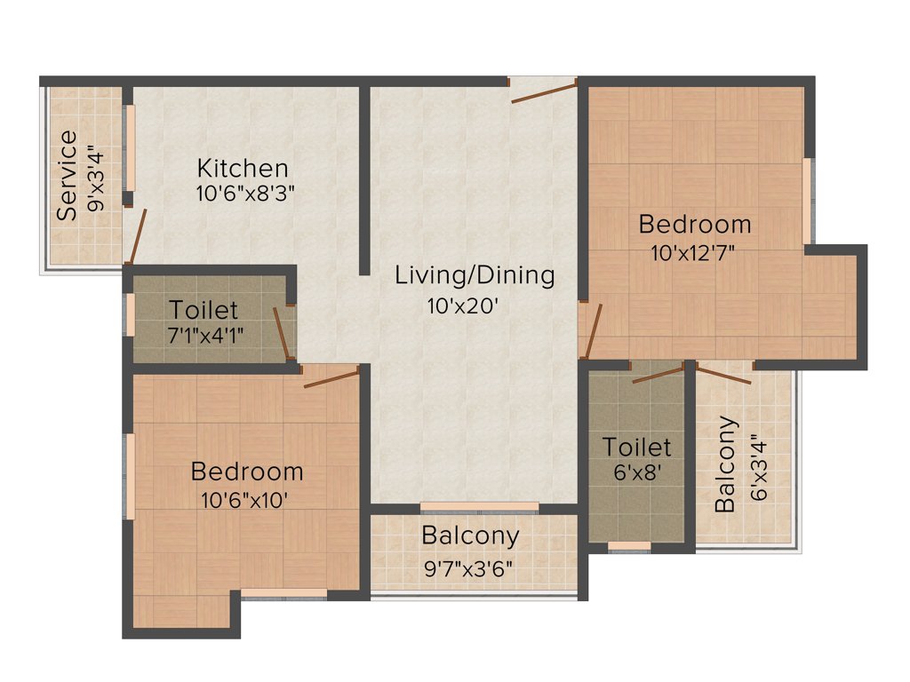 Swetha Royal (2BHK+2T (972 sq ft) 972 sq ft)
