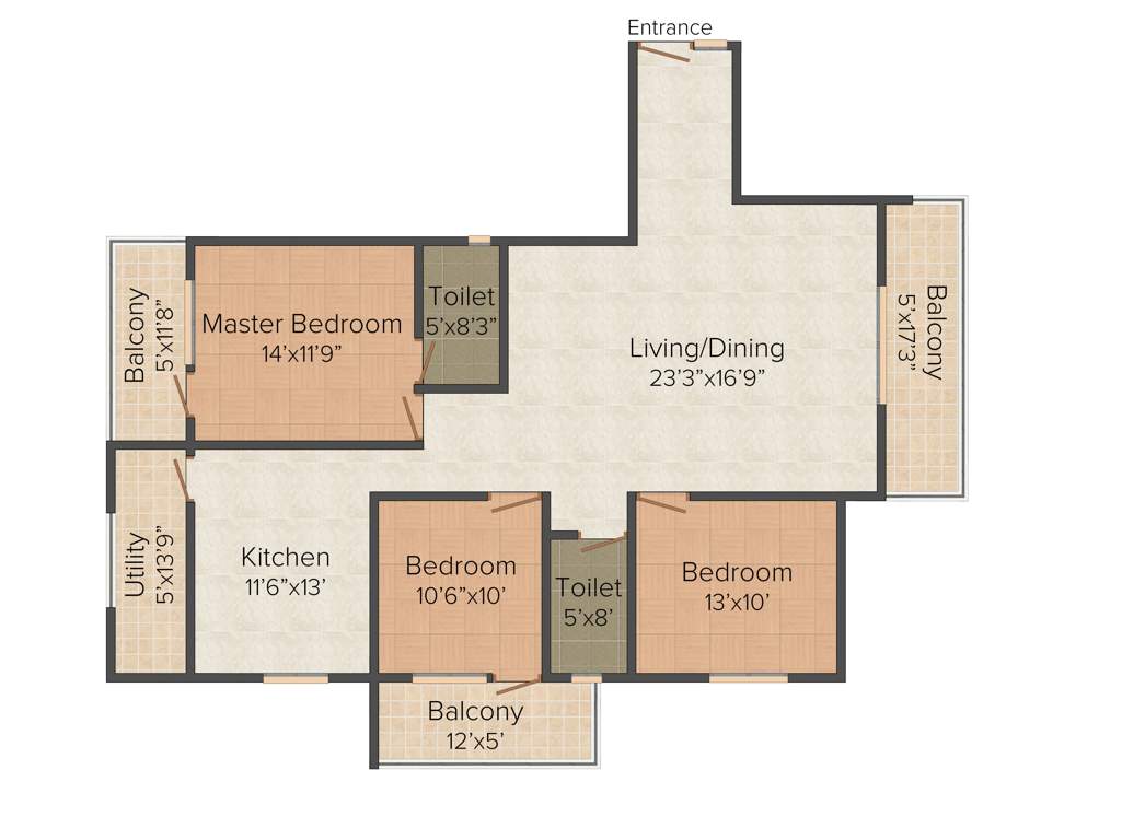 Shreedevi Devin Indra Paradise (3BHK+2T (1,860 sq ft) 1860 sq ft)