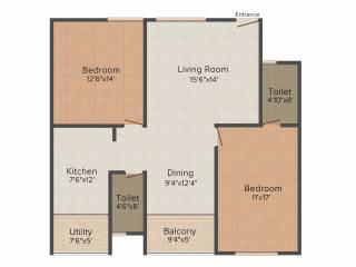 Vandana Onyx (2BHK+2T (1,293 sq ft) 1293 sq ft) Vandana Onyx (2BHK+2T (1,293 sq ft) 1293 sq ft)