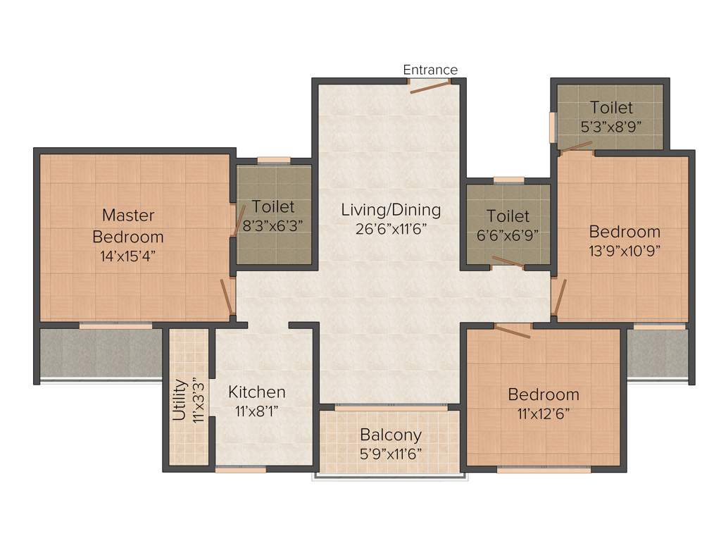 Srivari Srivari Diya (3BHK+3T (1,675 sq ft) 1675 sq ft)
