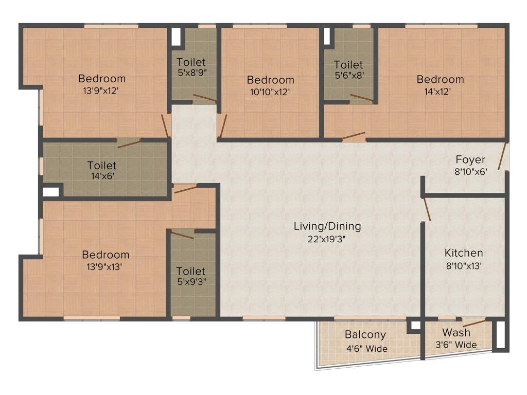 MCK Astitva (4BHK+4T (2,415 sq ft) 2415 sq ft)