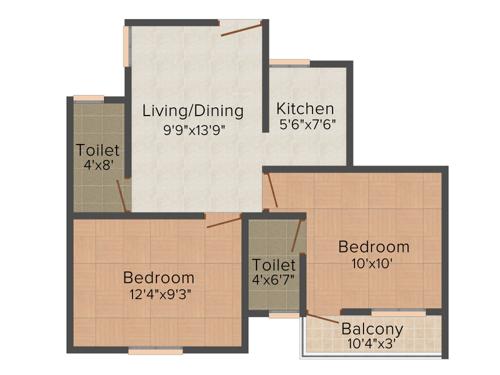 StepsStone Sai Dharaa (2BHK+2T (676 sq ft) 676 sq ft)