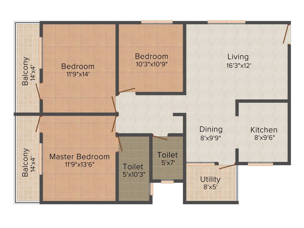 Vajra Vista (3BHK+2T (1,500 sq ft) 1500 sq ft)