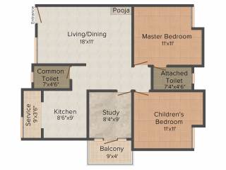 Sanjay Opera (2BHK+2T (1,125 sq ft)   Study Room 1125 sq ft) Sanjay Opera (2BHK+2T (1,125 sq ft)   Study Room 1125 sq ft)
