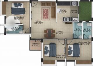 Sanjay Opera (3BHK+3T (1,289 sq ft) 1289 sq ft) Sanjay Opera (3BHK+3T (1,289 sq ft) 1289 sq ft)