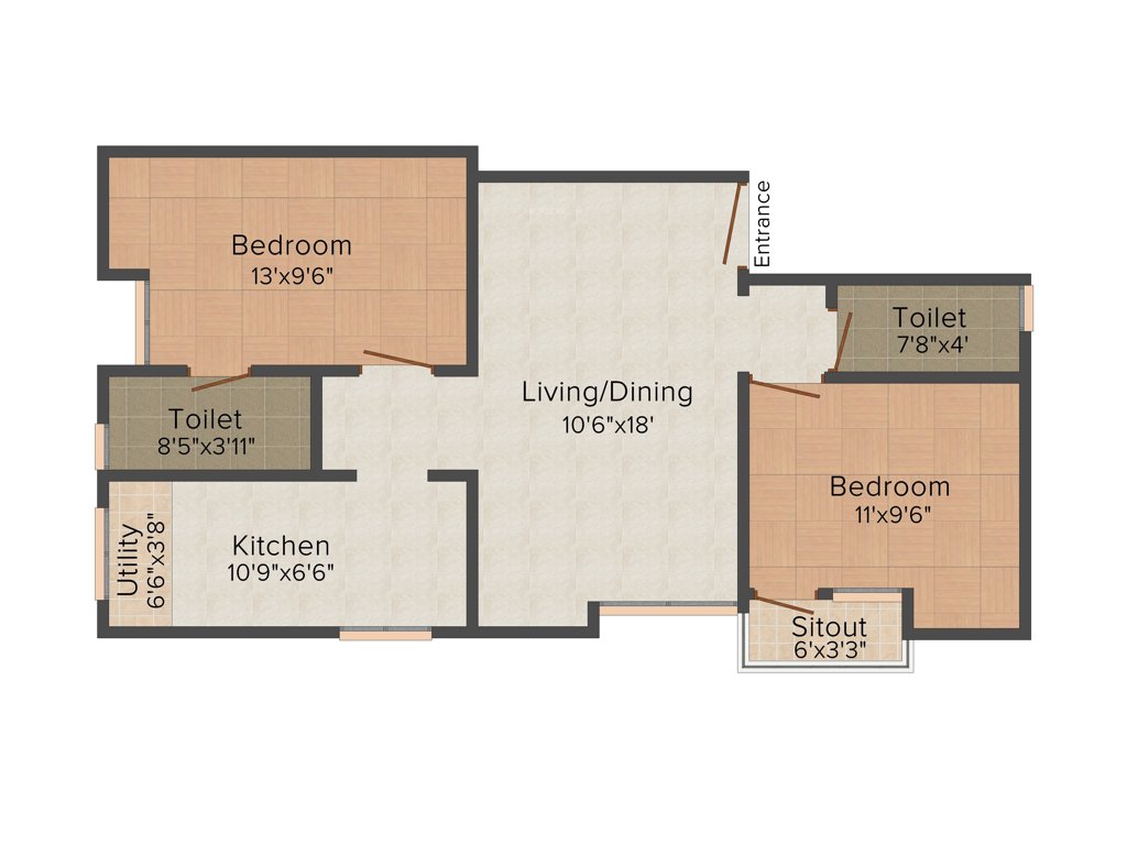 Arrummula Saravana Enclave (2BHK+2T (996 sq ft) 996 sq ft)