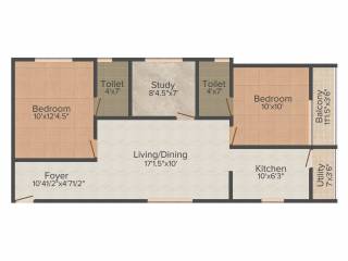 Colorhomes Castle (2BHK+2T (983 sq ft) 983 sq ft)