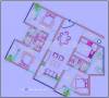 Parth Group Kristal Floor Plan (3BHK+3T (1,214 sq ft) 1214 sq ft)