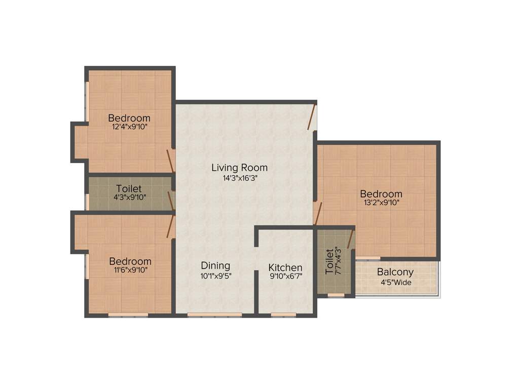 Parsrampuria Mohan Tower (3BHK+2T (1,620 sq ft) 1620 sq ft)