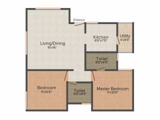 Shivaganga Bliss (2BHK+2T (1,000 sq ft) 1000 sq ft)