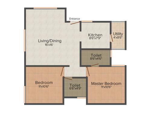 Shivaganga Bliss (2BHK+2T (1,000 sq ft) 1000 sq ft)