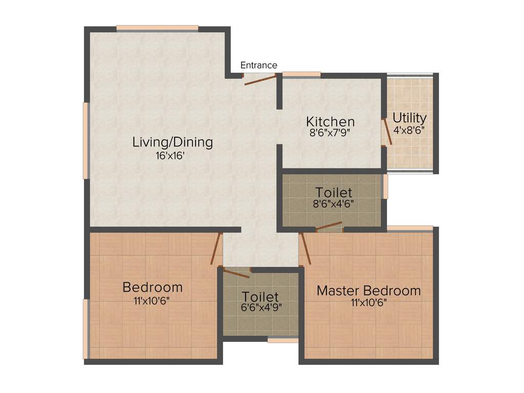 Shivaganga Bliss (2BHK+2T (1,000 sq ft) 1000 sq ft)