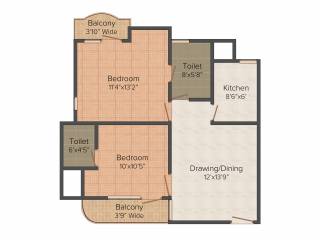 Audumbar Sun View (2BHK+2T (992 sq ft) 992 sq ft) Audumbar Sun View (2BHK+2T (992 sq ft) 992 sq ft)