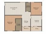 BM Silver Woods (2BHK+2T (1,250 sq ft) 1250 sq ft)