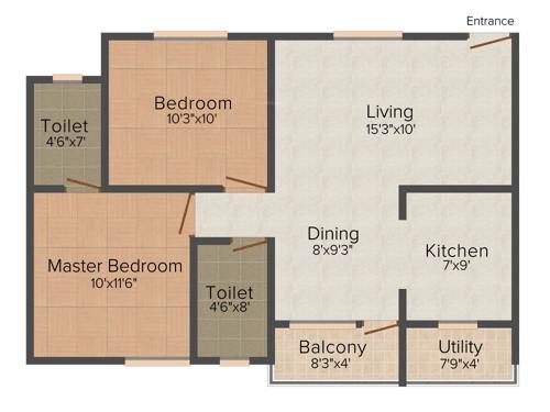 Shivaganga Elegance (2BHK+2T (1,000 sq ft) 1000 sq ft) Shivaganga Elegance (2BHK+2T (1,000 sq ft) 1000 sq ft)