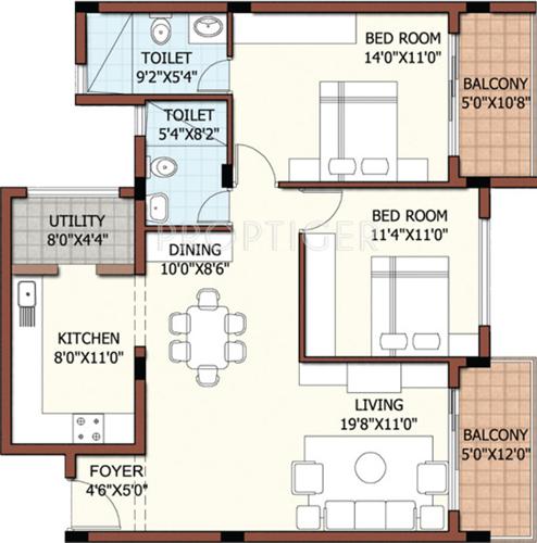 R&S Lakeview (2BHK+2T (1,220 sq ft) 1220 sq ft) R&S Lakeview (2BHK+2T (1,220 sq ft) 1220 sq ft)