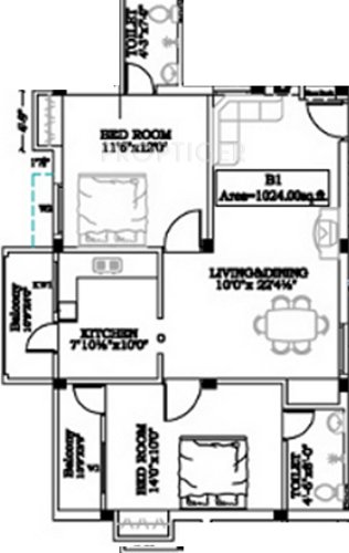 Chozha Arul Vel (2BHK+2T (1,024 sq ft) 1024 sq ft)