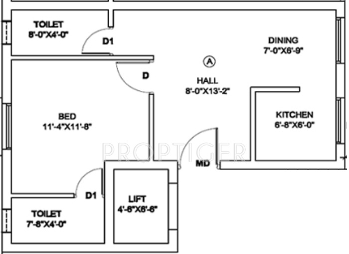 Revathy Skandha (1BHK+2T (570 sq ft) 570 sq ft) Revathy Skandha (1BHK+2T (570 sq ft) 570 sq ft)