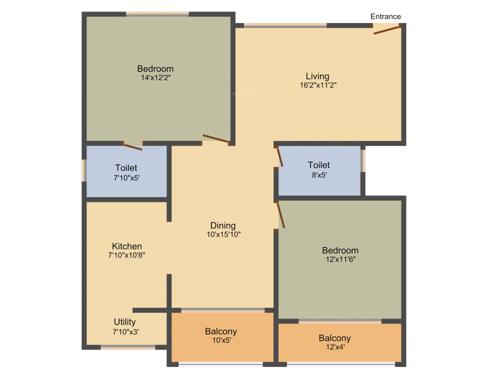 Chitrakut Scion (2BHK+2T (1,245 sq ft) 1245 sq ft) Chitrakut Scion (2BHK+2T (1,245 sq ft) 1245 sq ft)