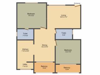 Chitrakut Scion (2BHK+2T (1,245 sq ft) 1245 sq ft) Chitrakut Scion (2BHK+2T (1,245 sq ft) 1245 sq ft)