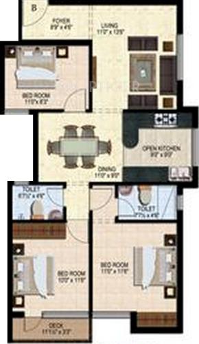 Sri Medavakkam (3BHK+3T (1,090 sq ft) 1090 sq ft)