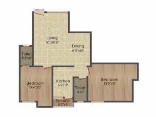 Viswak Visvarupa (2BHK+2T (868 sq ft) 868 sq ft)