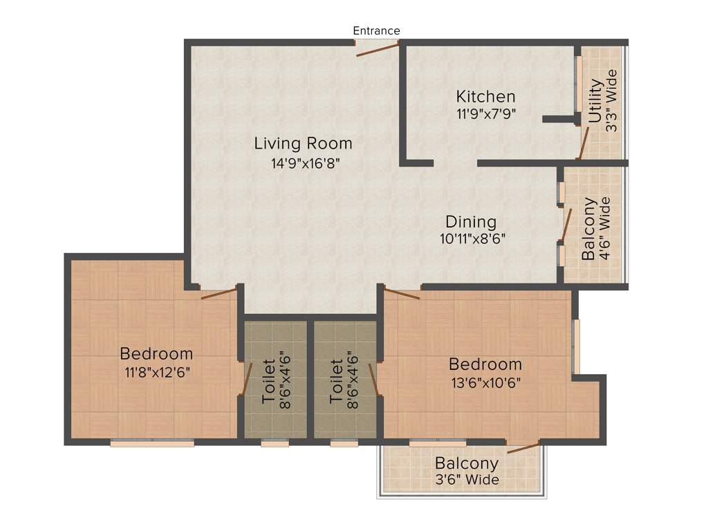 Selvaganesh SG Sereno (2BHK+2T (1,193 sq ft) 1193 sq ft)