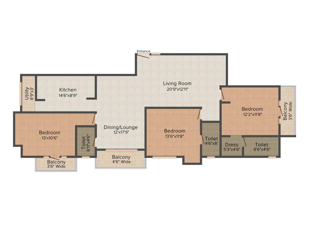 Selvaganesh SG Sereno (3BHK+3T (1,813 sq ft) 1813 sq ft)