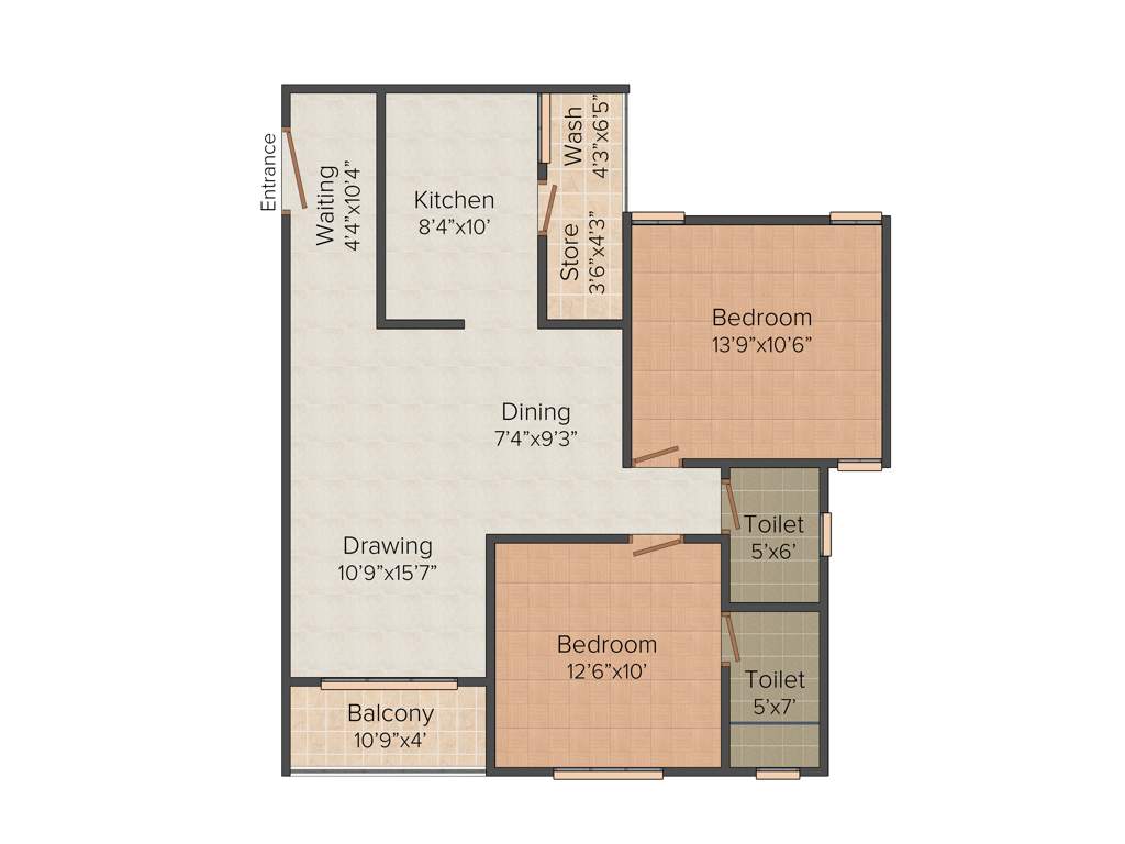 Anmol Anmol Aagman (2BHK+2T (1,260 sq ft) 1260 sq ft)