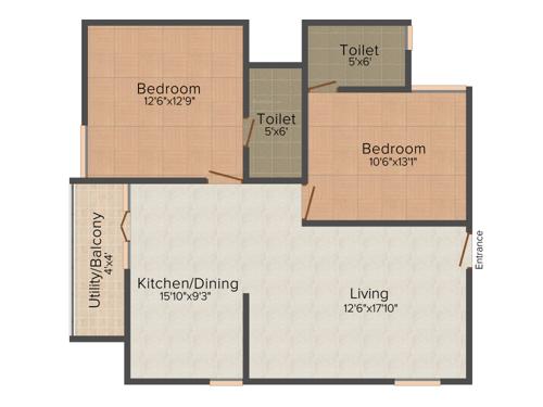 Chethan Neni Classic (2BHK+2T (1,095 sq ft) 1095 sq ft)