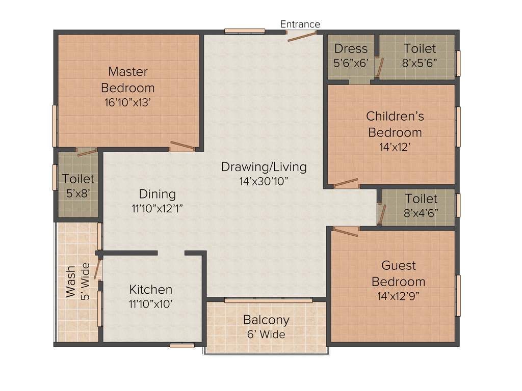 Royal Serene PCH (3BHK+3T (2,185 sq ft)   Pooja Room 2185 sq ft)