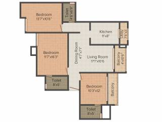 Dugar Sky Dugar (3BHK+3T (1,492 sq ft) 1492 sq ft) Dugar Sky Dugar (3BHK+3T (1,492 sq ft) 1492 sq ft)