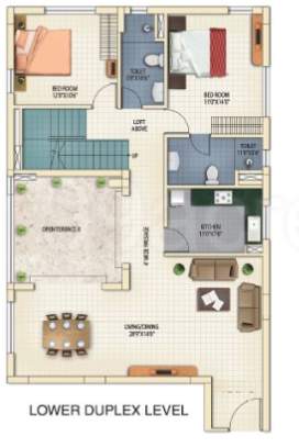  clubtown riverdale Floor Plan Lower Level Duplex Plan