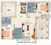  clubtown-riverdale Floor Plan Upper Level Duplex Plan