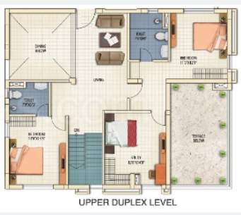  clubtown riverdale Floor Plan Upper Level Duplex Plan