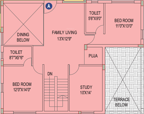 Space Clubtown Riverdale (4BHK+4T (3,452 sq ft)   Study Room 3452 sq ft)