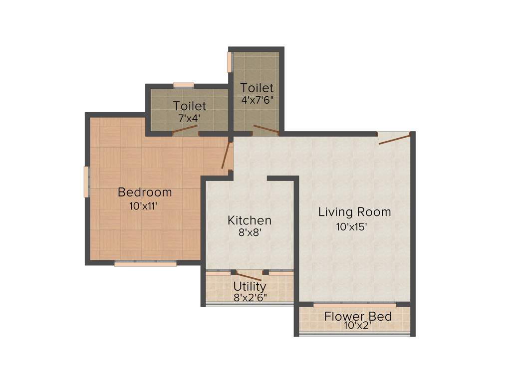 Cosmos Jewels (1BHK+2T (431 sq ft) 431 sq ft)