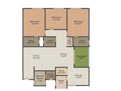 Sandesh Shompole (3BHK+3T (2,406 sq ft) Servant Room 2406 sq ft) Sandesh Shompole (3BHK+3T (2,406 sq ft) Servant Room 2406 sq ft)