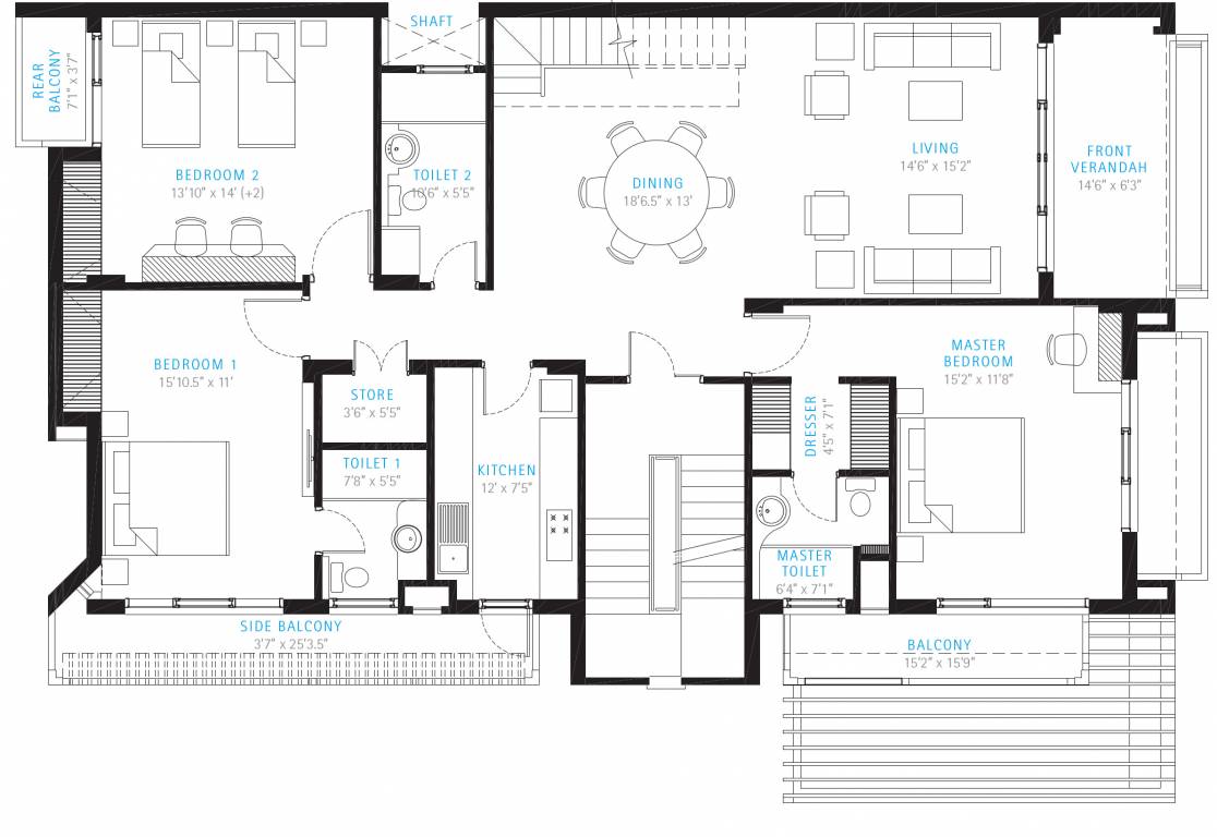 Vatika Urban Woods (4BHK+4T (2,615 sq ft) + Servant Room 2615 sq ft)