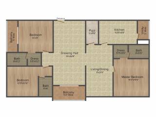 Legend Exotica (3BHK+3T (2,365 sq ft) Pooja Room 2365 sq ft) Legend Exotica (3BHK+3T (2,365 sq ft) Pooja Room 2365 sq ft)