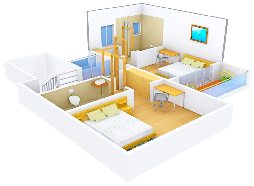 Ambuja Frangipani (3BHK+3T (2,070 sq ft) Servant Room 2070 sq ft)