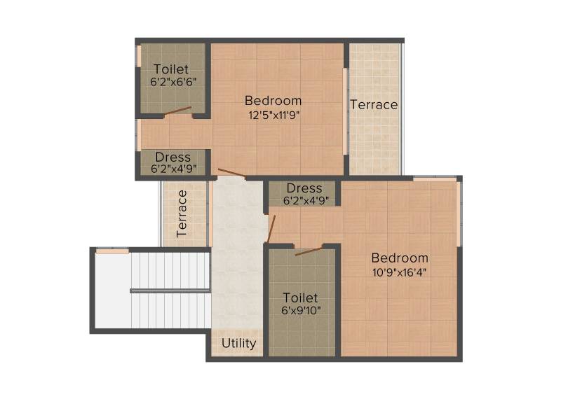 Ambuja Frangipani (3BHK+3T (2,070 sq ft)   Servant Room 2070 sq ft)
