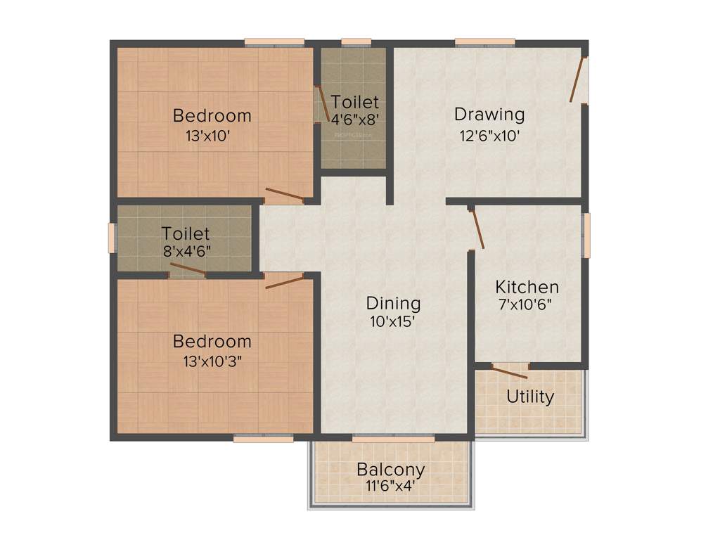 Bhavya Tulasi Vanam (2BHK+2T (1,135 sq ft) 1135 sq ft)