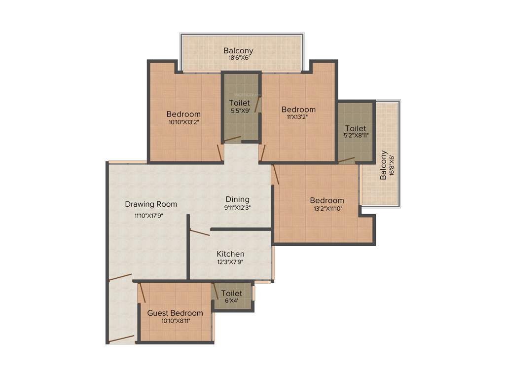 Zion Lakeview (4BHK+4T (2,095 sq ft) 2095 sq ft)