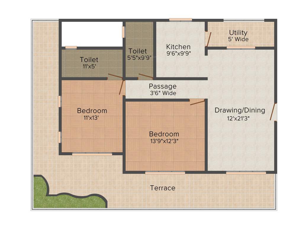 Green Amans Lifestyle (2BHK+2T (1,450 sq ft) 1450 sq ft)