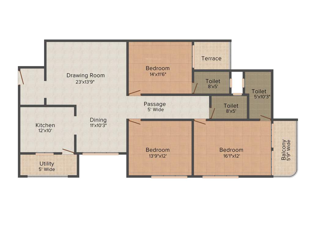 Green Amans Lifestyle (3BHK+3T (2,150 sq ft) 2150 sq ft)