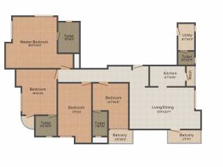 Fort Eleganza (4BHK+4T (2,726 sq ft) 2726 sq ft)