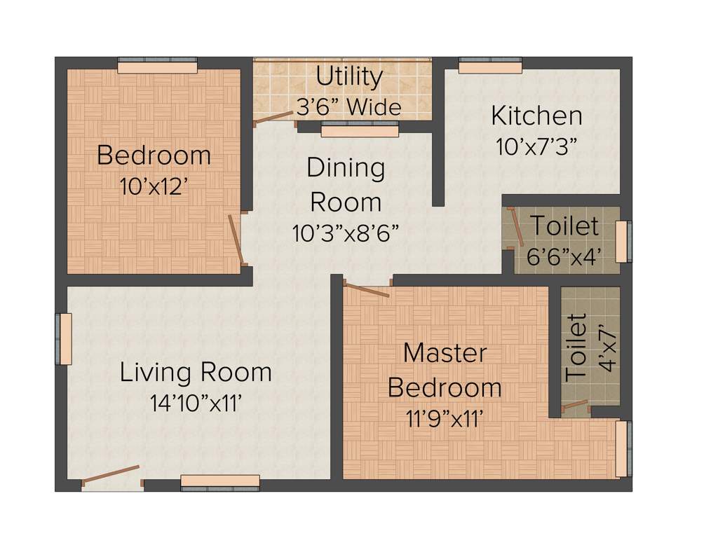 Satya Preethi Nilayam (2BHK+2T (1,015 sq ft) 1015 sq ft)