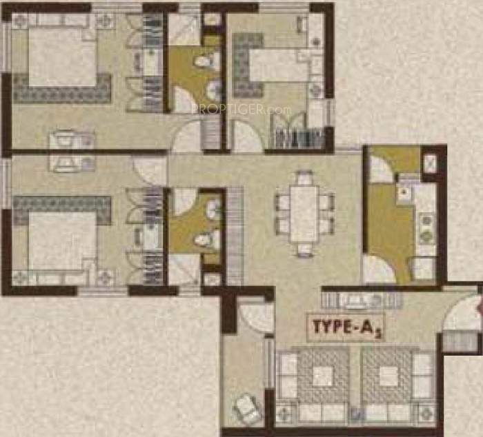 Belani Convent Corner (3BHK+3T (1,629 sq ft) 1629 sq ft)