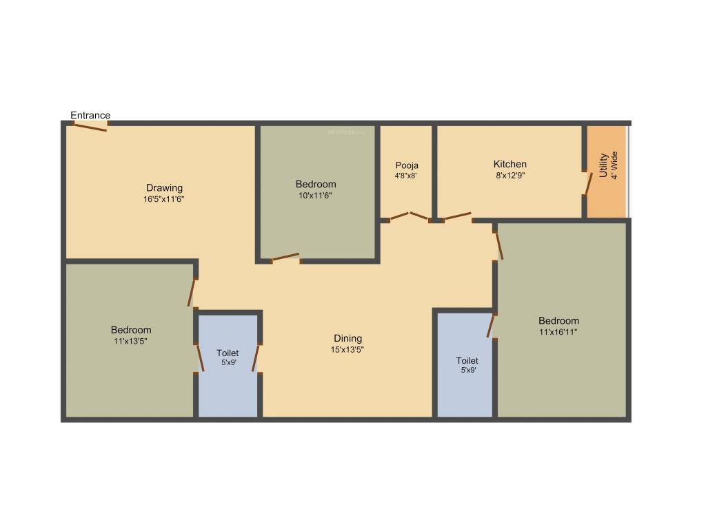 Legend Venkatesa (3BHK+2T (1,560 sq ft)   Pooja Room 1560 sq ft)